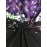Women'S Plus Size Floral Print V-Neck Mini Dress - Casual Colorblock Design with Short Sleeves, Stretchy Polyester Blend, Perfect for Spring & Summer Outings, Floral Print Dress