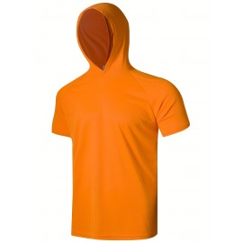 10-Pack Men'S Storm-Ready Hooded Tees | PolyMicro Mesh Tech, Crew Neck, Breathable Performance Shirts for Gym, Running, Hiking - Moisture-Wicking